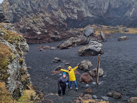 Djúpalónssandur- a Black Sand Beach where we will see some ship remains and basalt cliffs