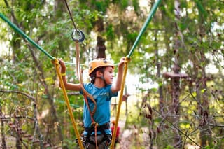 Ziplining in the Atlas mountains