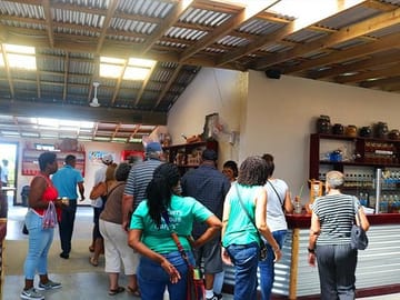 Enjoying the variety of handmade rum made in Roatan