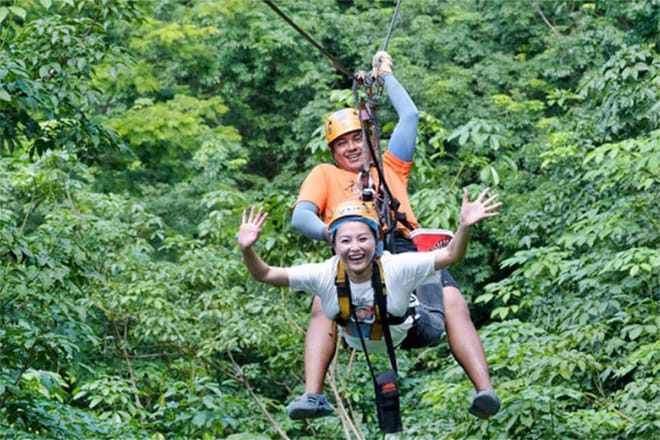 PHUKET-PHANG NGA: Full Day White water Rafting -Zipline 150 M.- Waterfall-Lunch 4