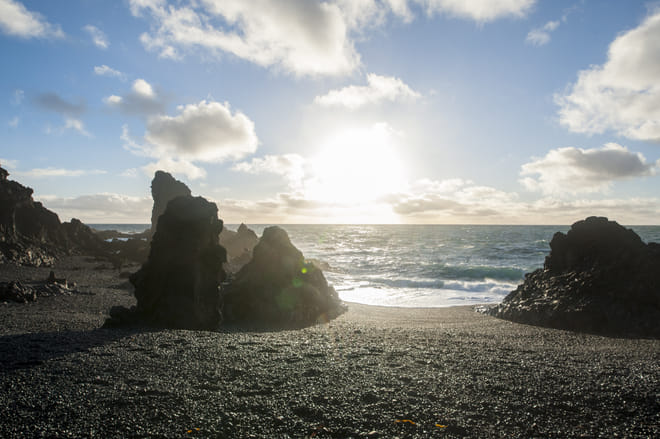 Lava formations at Djúpalónssandur beach