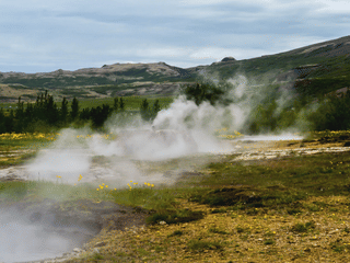 Geysir hot springs geothermal area