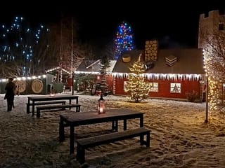 Christmas House in winter