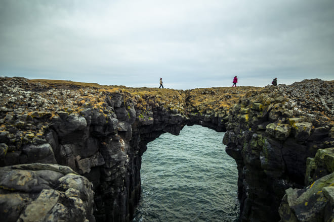 Thrilling walking path at Snæfellsnes Peninsula