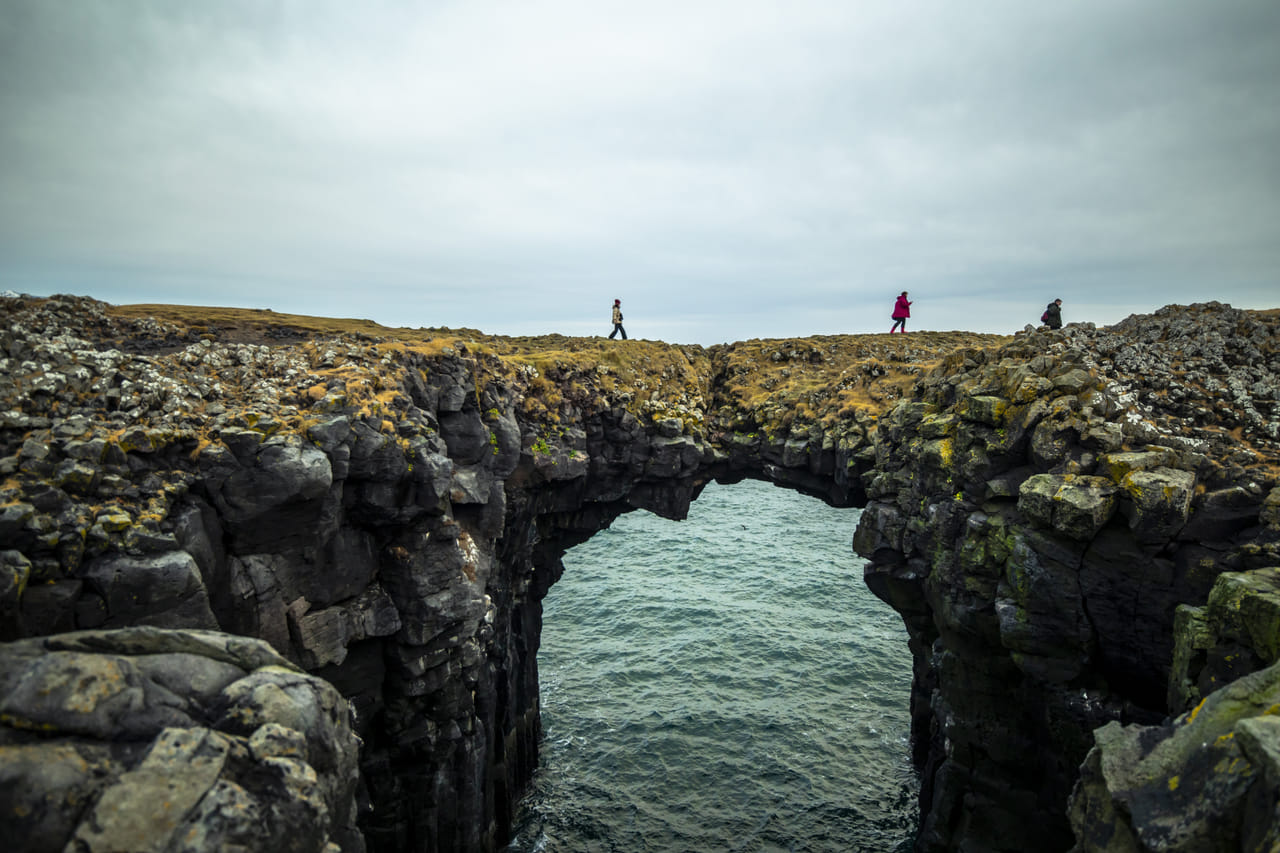 Thrilling walking path at Snæfellsnes Peninsula