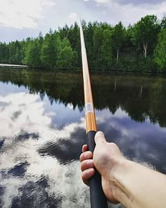 ROD FISHING FROM THE SHORE IN ROVANIEMI
