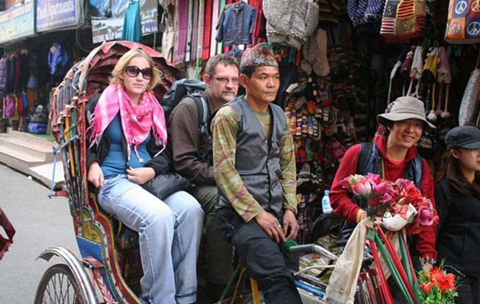 Thamel Rickshaw Sightseeing Tour in Kathmandu, Nepal