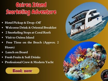 Ozirea Island Snorkeling Luxury Boat Trip from Hurghada