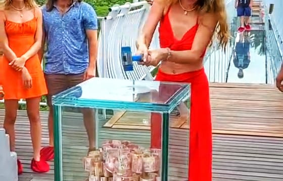 Glass Bridge and Waterfalls