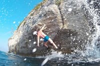 Deep water solo in Split