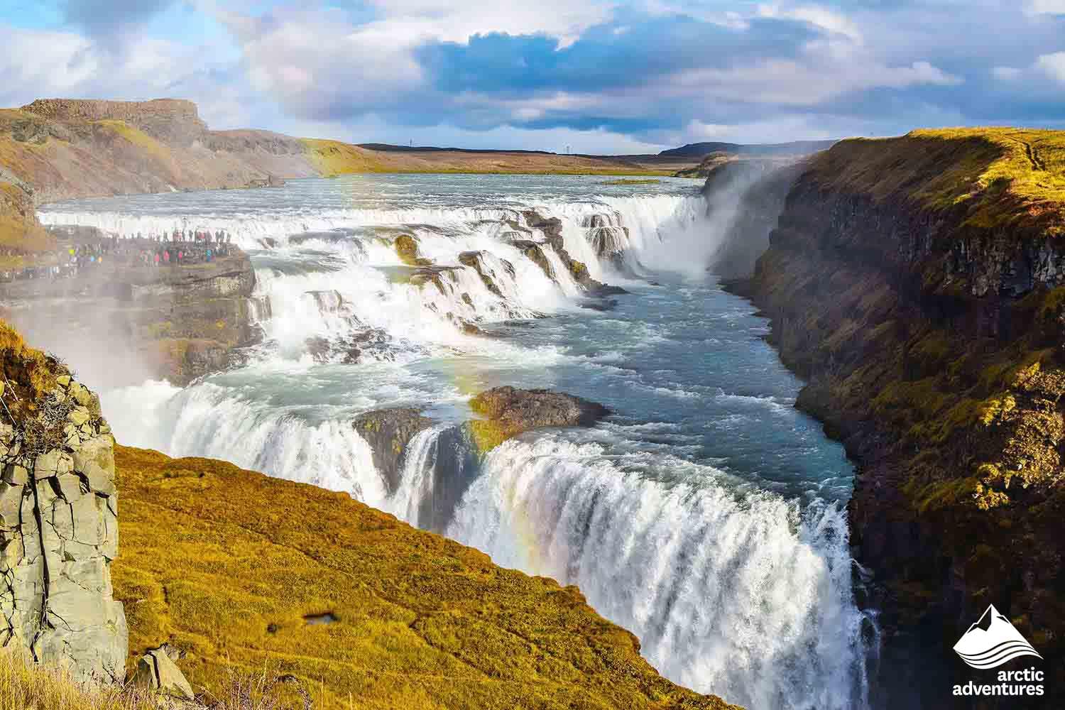 Gullfoss waterfall during  4 Golden circle tours Iceland
