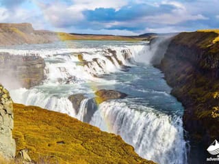 Gullfoss waterfall during  4 Golden circle tours Iceland