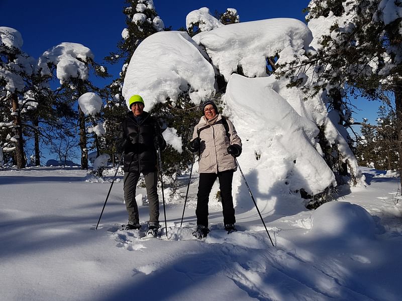 Top pf Luosto fell Snowshoeing in Pyhä-Luosto Nationalpark Lapland @Kairankutsu
