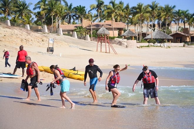 View of Chileno Bay snorkeling beach in Los Cabos
