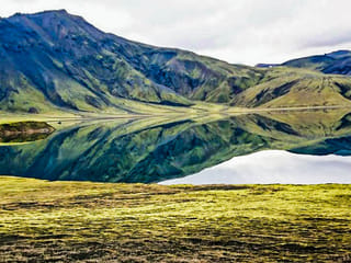 Frostastaðavatn on a calm clear day