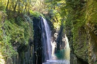 Takachiho Gorge You can get on the boat and also trek through nature.