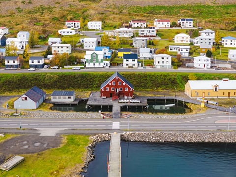 View of Siglufjörður from above