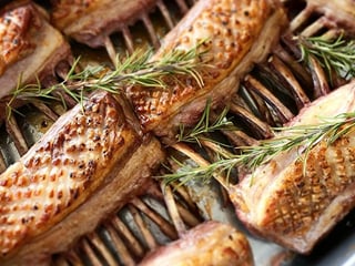 Rack of lamb at Salt Eldhus cookery school