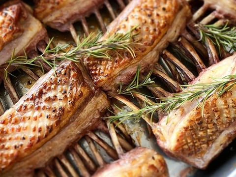 Rack of lamb at Salt Eldhus cookery school