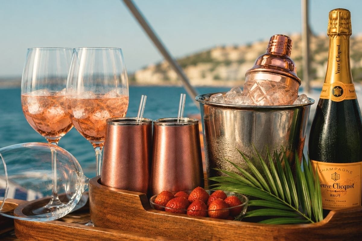 champagne cocktail at sunset tour