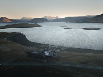 Hvammsvik is an abandoned farm on a headland on the Whale Bay. Get a look at this beautiful fjord.