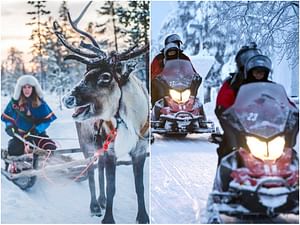 Snowmobile safari to Reindeer farm, Levi