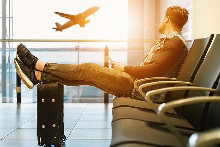flight waiting at the airport