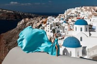 Santorini flying dress photo 2