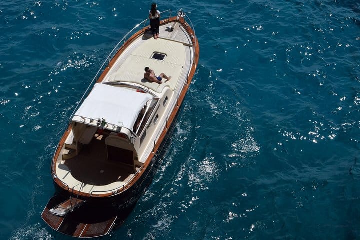 2) Private boat tour to Capri from Sorrento on 38 feet Apreamare 7