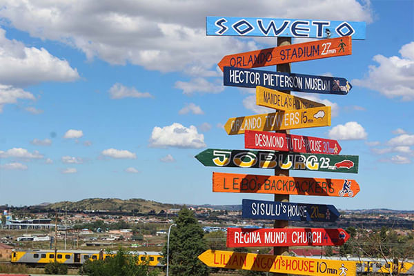 Tour highlights: Hector Pieterson Museum and Orlando Stadium.