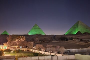 Giza Pyramids at night Sound and Light Show With Dinner