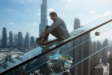Dubai Sky View Glass Slide Experience and City Views