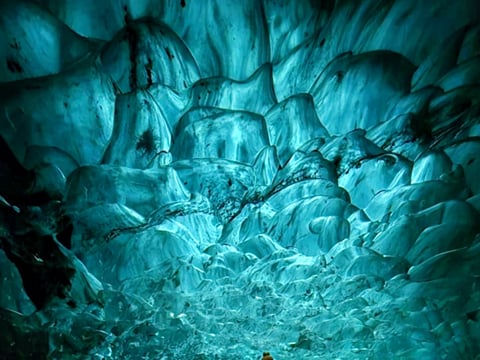 Sapphire ice cave at its best