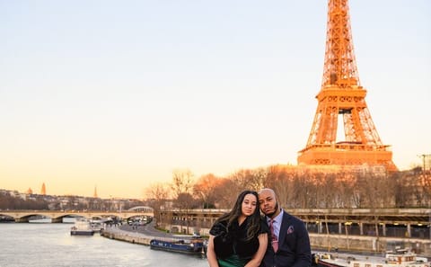Private Engagement Photo Shoot in Iconic Paris Locations