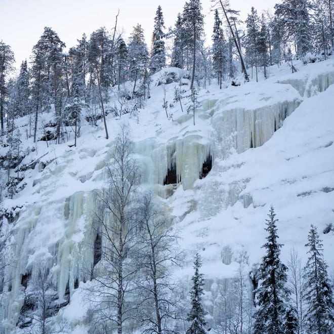 Insider Korouoma Frozen Waterfalls