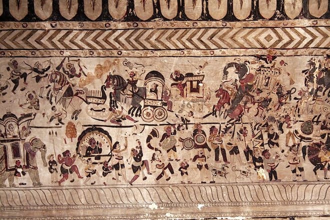 Old Painting in Laxmi Narayan Temple