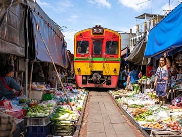 Bangkok – Damnoen Saduak and Train Market Private Tour
