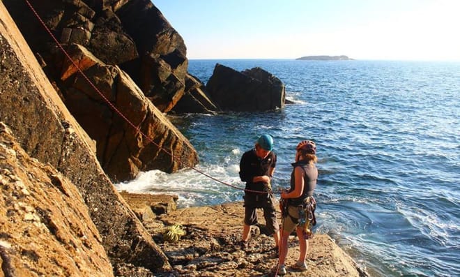 Rock climbing & abseiling in Connemara. Galway. Guided.  6