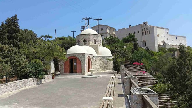 Santorini prophet elias monastery