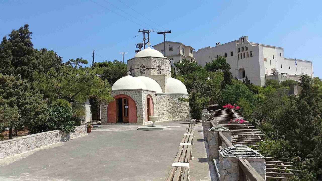 Santorini prophet elias monastery