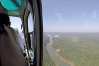 Helicopter Flight over Iguazu Falls