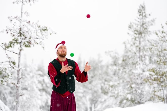 Rovaniemi Dinner with Fire Show and Santa Claus Experience