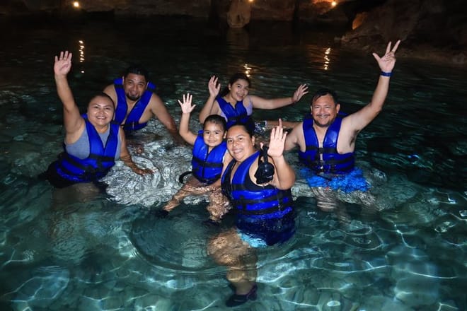 Aventura en cenote Yaxmuul Ceremonia y rapel del chamán maya