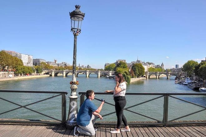 Paris Engagement Proposal Private Walking Tour with Professional Photographer 4