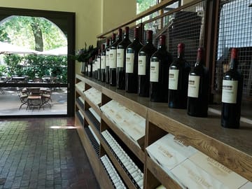 Display of wines at Rust en Vrede Vineyard Stellenbosch