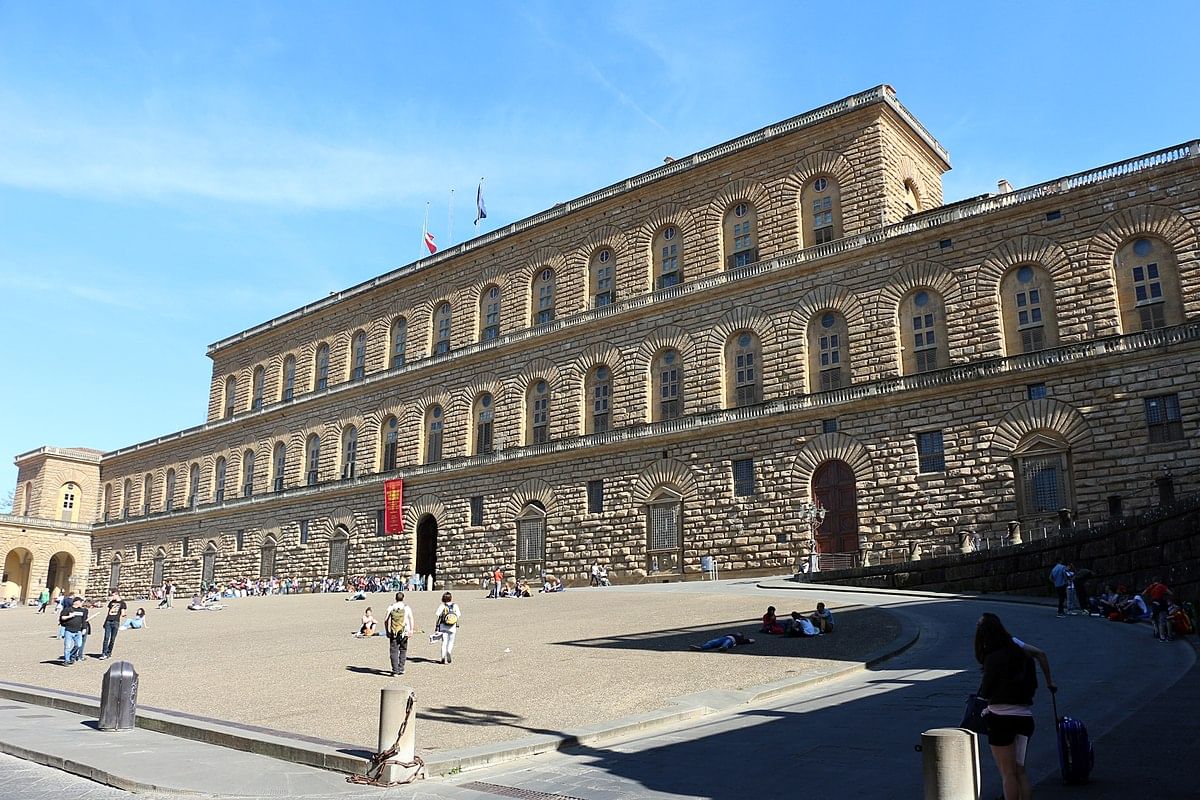 View of Pitti Square with Palazzo Pitti