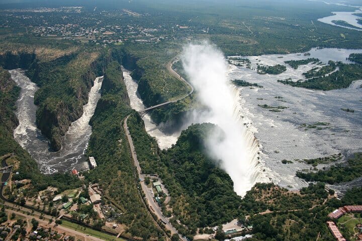 15 minutes scenic helicopter flight above Victoria Falls-Zimbabwe