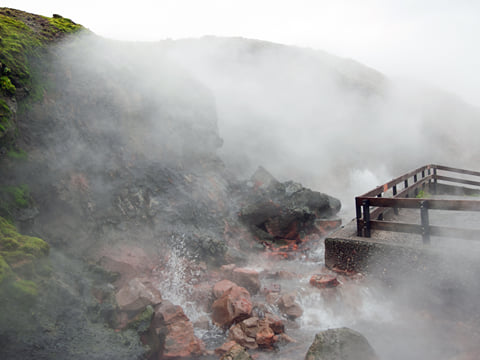Deildartunguhver hot spring near Reykholt