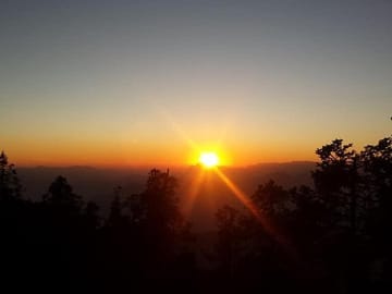 Sunset as seen from Mohare Danda.