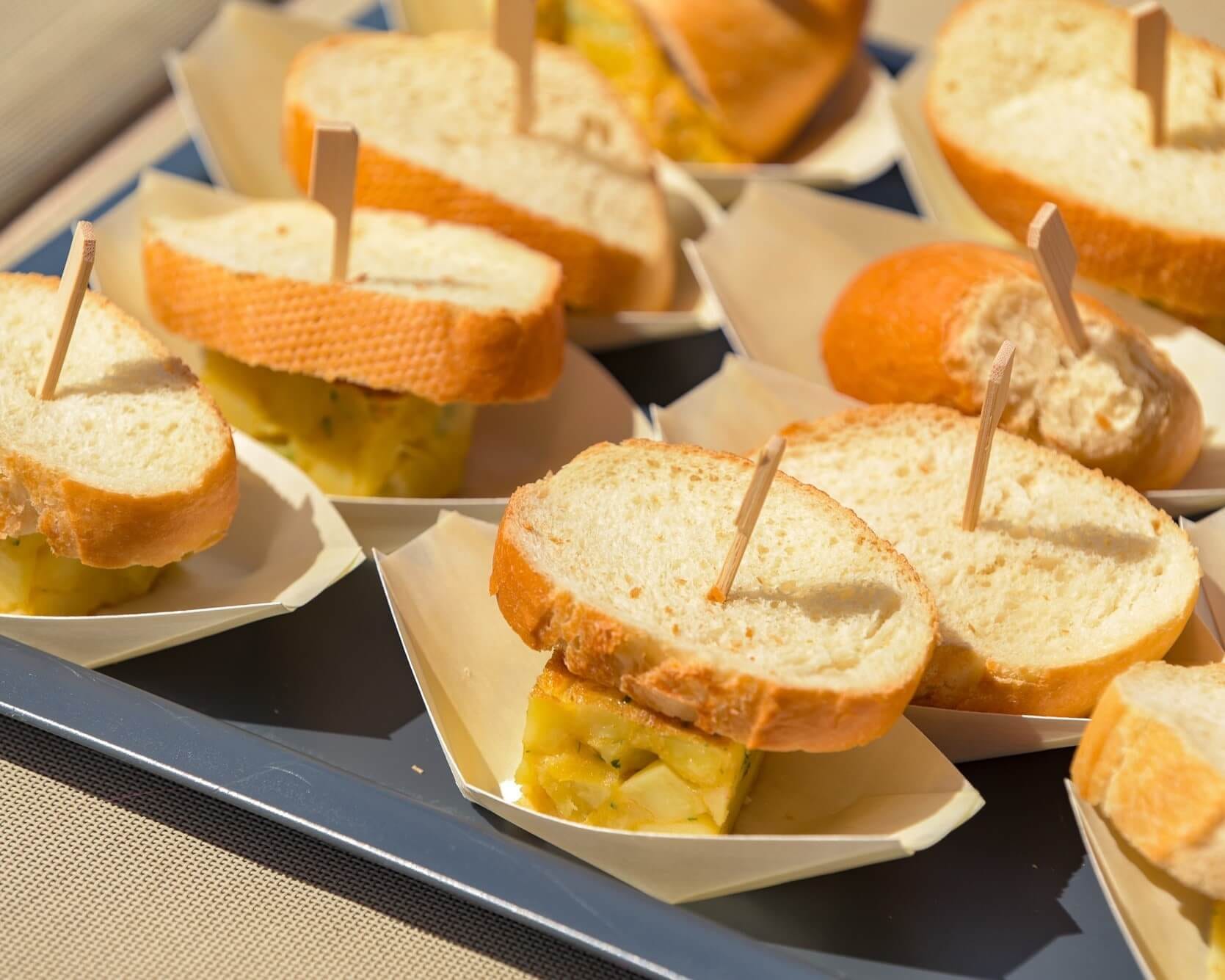 Tortilla tapas on board